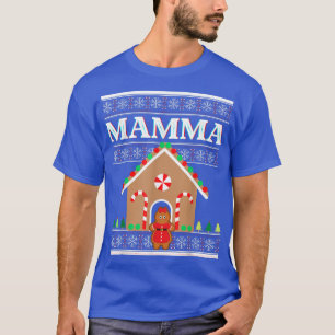 Camiseta Mamma Engraçado Natal Feio Gingerpão Xma