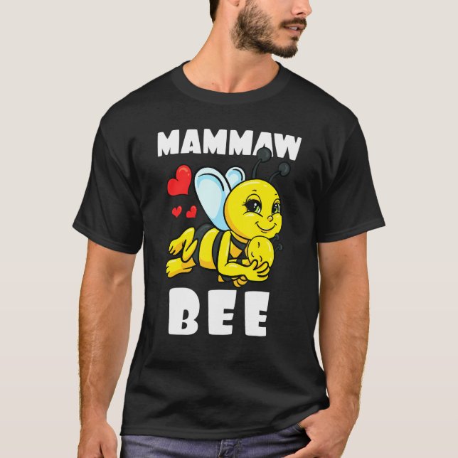 Camiseta Mammaw Bee Correspondendo A Anunciante De Bebê Da  (Frente)