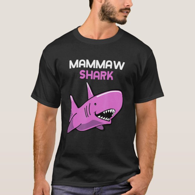 Camiseta MamMaw Shark  Family Mam Maw (Frente)