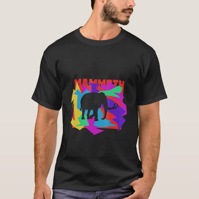 Camiseta Mammoth Animal Mosaik Quebra-cabeça (Frente)