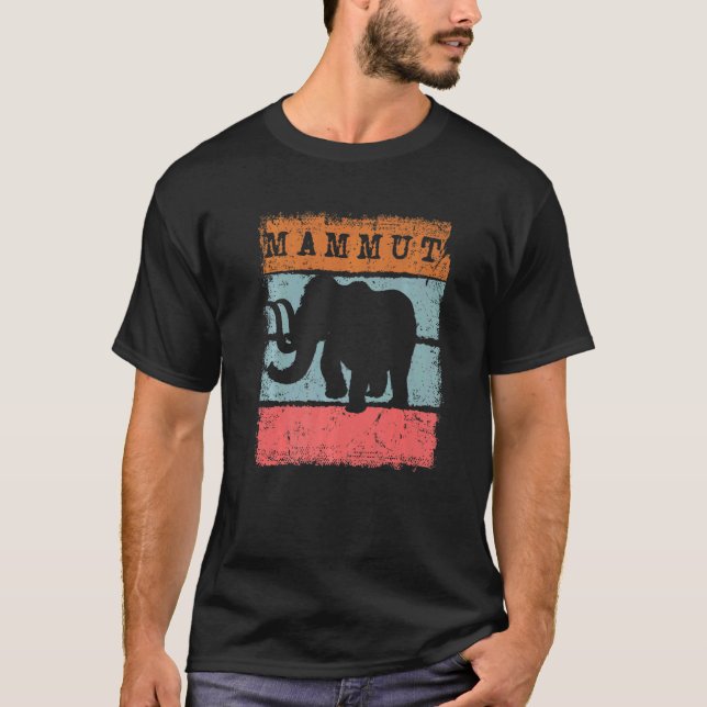 Camiseta Mammoth Big Ice Woolly Elephant Mammuthus Mastodon (Frente)