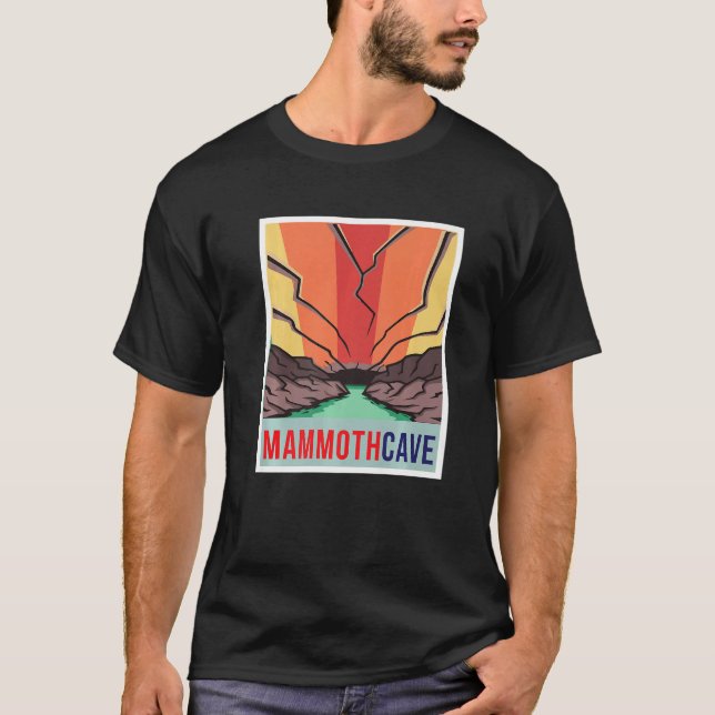 Camiseta Mammoth Cave Retro National Park Souvenir Kentucky (Frente)