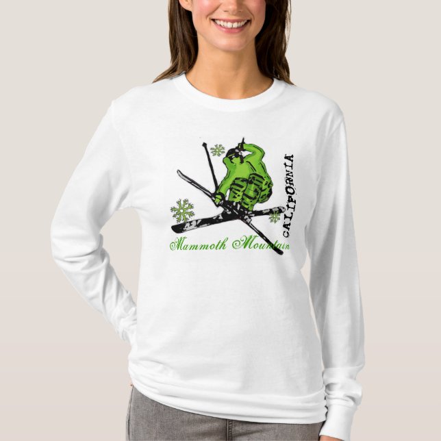 Camiseta Mammoth Mountain California - Hodie verde-damascos (Frente)