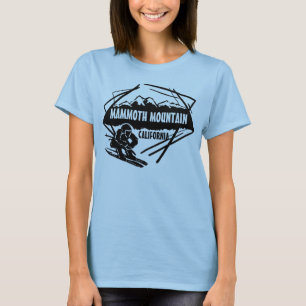 Camiseta Mammoth Mountain dames ski logo arte negra