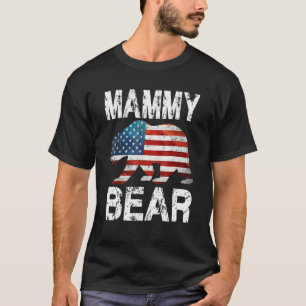 Camiseta Mammy Bear Patriotic Flag Matando Família 4th Of J