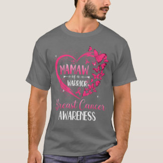 Camiseta Mamuca Cardíaca De Borboleta De Um Cancer De Mama 