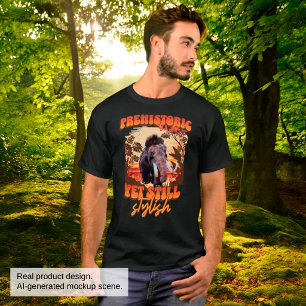 Camiseta Mamute Pré-Histórico com Estilo e Humor Retrô