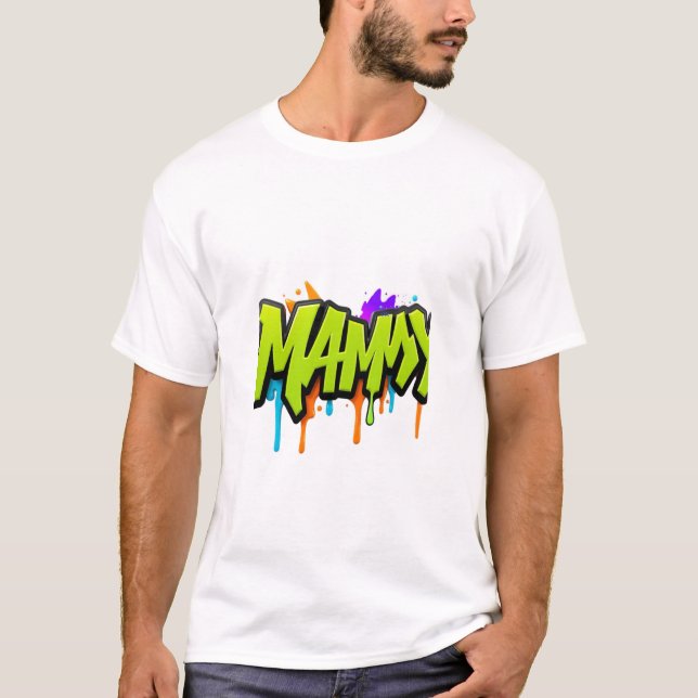 Camiseta "MAMY text design for t-shirt, bold bubble letters (Frente)