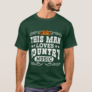 Camiseta Man ama Country Music Fans da Música Country engra
