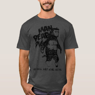 Camiseta Man Bear Pig Funny Vintage Animal Mens Graphic Tee
