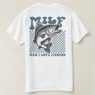 Camiseta Man I Love Pesca Retro Text
