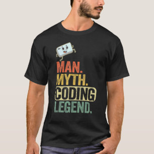 Camiseta Man Myding Coding Legend Coder Geek Pai Computador