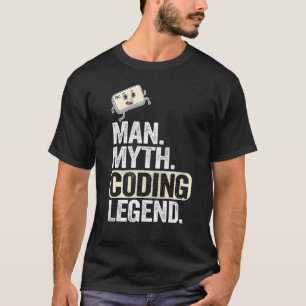 Camiseta Man Myding Coding Legend Coder Geek Pai Computador