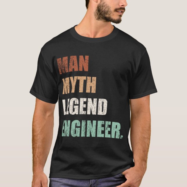 Camiseta Man Myth Legend Engenheiro (Frente)