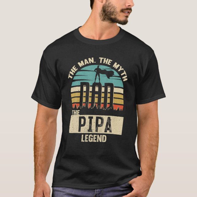 Camiseta Man Myth Legend Pai Pipa (Frente)