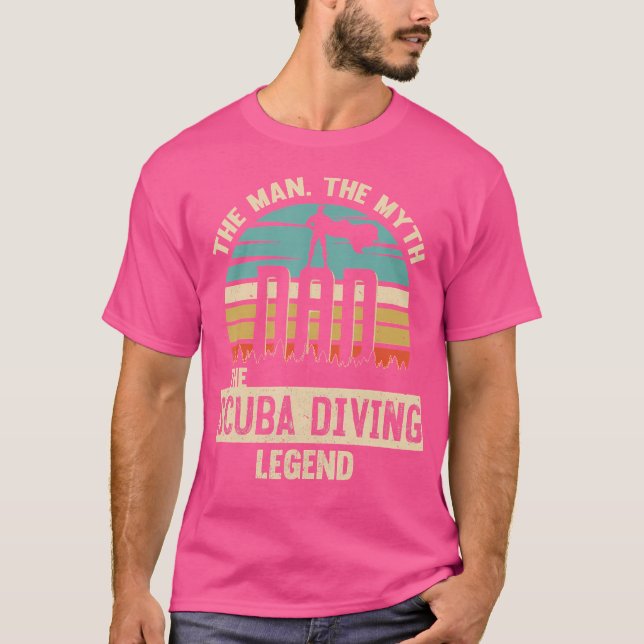 Camiseta Man Myth Legend Pai Scuba Merging (Frente)