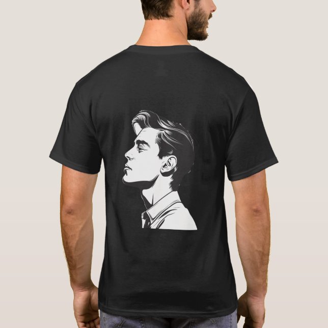 Camiseta Man - Profile Drawing of a Man (Verso)