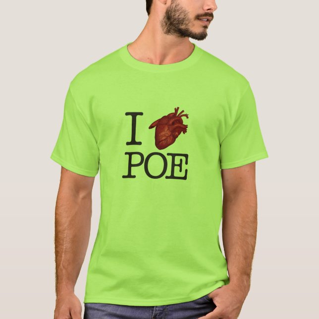 Camiseta Man T-Shirt "Poe Heart" (Frente)