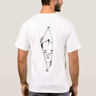 Camiseta man who looks over the curtain