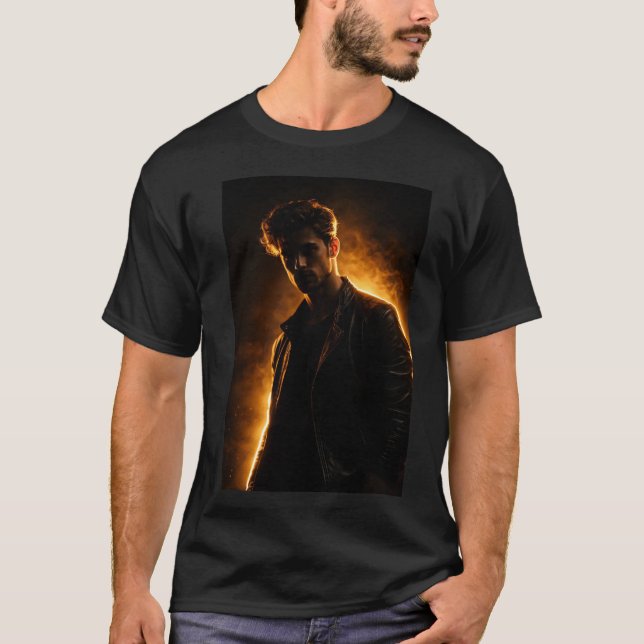 Camiseta Man with golden light t-shirt (Frente)