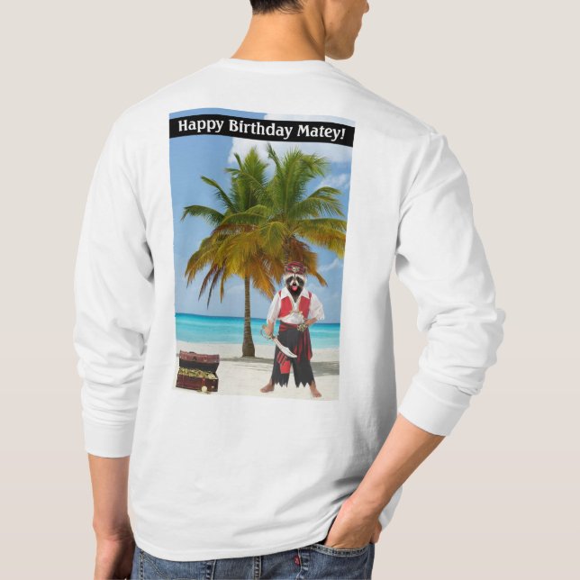 Camiseta Mana, manga o tee. Feliz Aniversário Matey! (Verso)