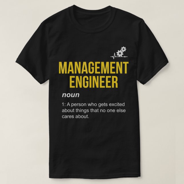 Camiseta Management Engineer Definition  Management Enginee (Frente do Design)