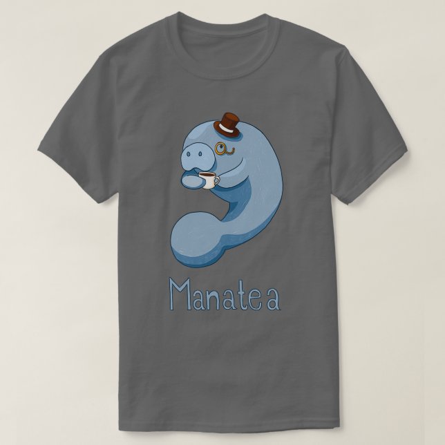 Camiseta Manatea Mana com um chá (Frente do Design)