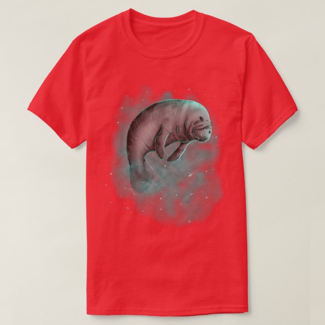 Camiseta Manatee Cosmic Galaxy Celestial Outer Space Astron (Frente do Design)