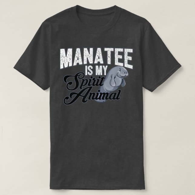 Camiseta Manatee É O Meu Espírito Animal Cute Animal Tee (Frente do Design)