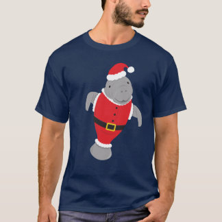 Camiseta Manatee Papais noeis Natal Animal