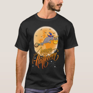 Camiseta Manatee Ride Witch Shotgun Moon Vintage Manatee Ha
