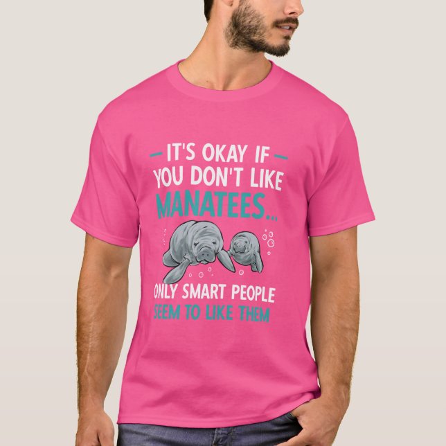 Camiseta Manatee Sea Animal Smart Pessoas (Frente)
