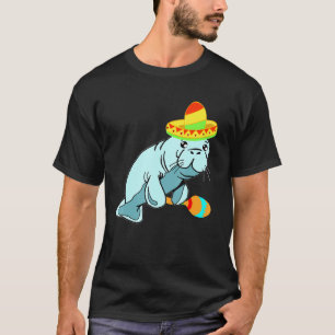 Camiseta Manatee Sombrero Costume do Mar Mexicano, Vaca Dug