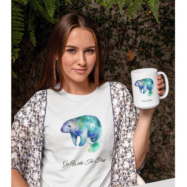 Camiseta Manatee Sussurro Oceânico, personalizado (Criador carregado)