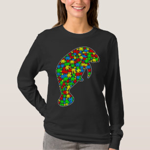 Camiseta Manatey Quebra-cabeça Funny Sensibilização
