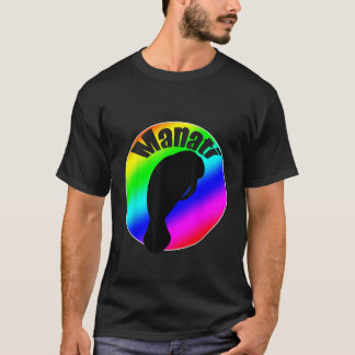 Camiseta Manati Sea Cow in Rainbow with Lettering