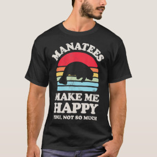 Camiseta Manatins Me Fazem Feliz, Engraçado, Vaca Do Mar De