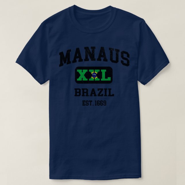 Camiseta Manaus Brasil XXL design Athletic (Frente do Design)
