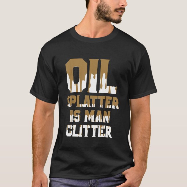 Camiseta Mancha de Óleo é Brilho do Homem (Frente)