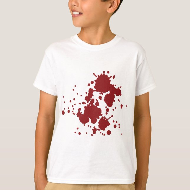 Camiseta manchas de sangue do horror (Frente)