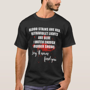 Camiseta Manchas De Sangue São Luzes Vermelhas Ultraviolet