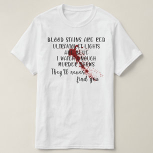 Camiseta Manchas De Sangue São Luzes Vermelhas Ultraviolet
