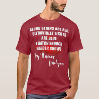 Camiseta Manchas De Sangue São Luzes Vermelhas Ultravioleta
