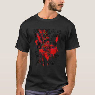 Camiseta Manchas Engraçadas De Sangue São Luzes Ultraviolet