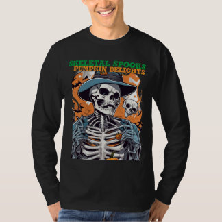 Camiseta Manchas Esqueletais, Abóbora Deleta T-Shirt
