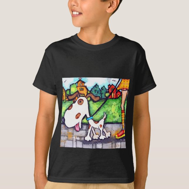 Camiseta Manche a caminhada do cão (Frente)