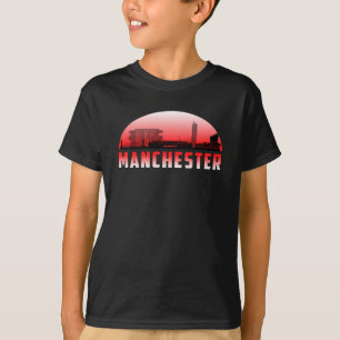 Camiseta Manchester City Cityscape Skyline Funny Idea