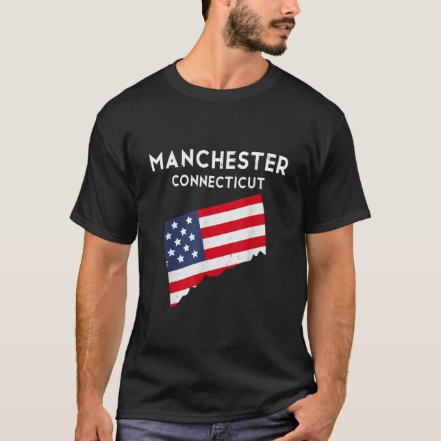 Camiseta Manchester Connecticut USA State America Travel Co (Frente)