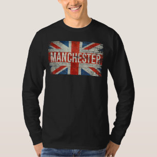 Camiseta Manchester England Reino Unido Brisbritânico Flag