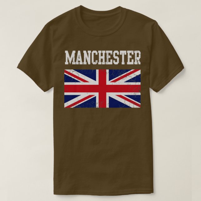 Camiseta Manchester Reino Unido Flag England Union Jack (Frente do Design)